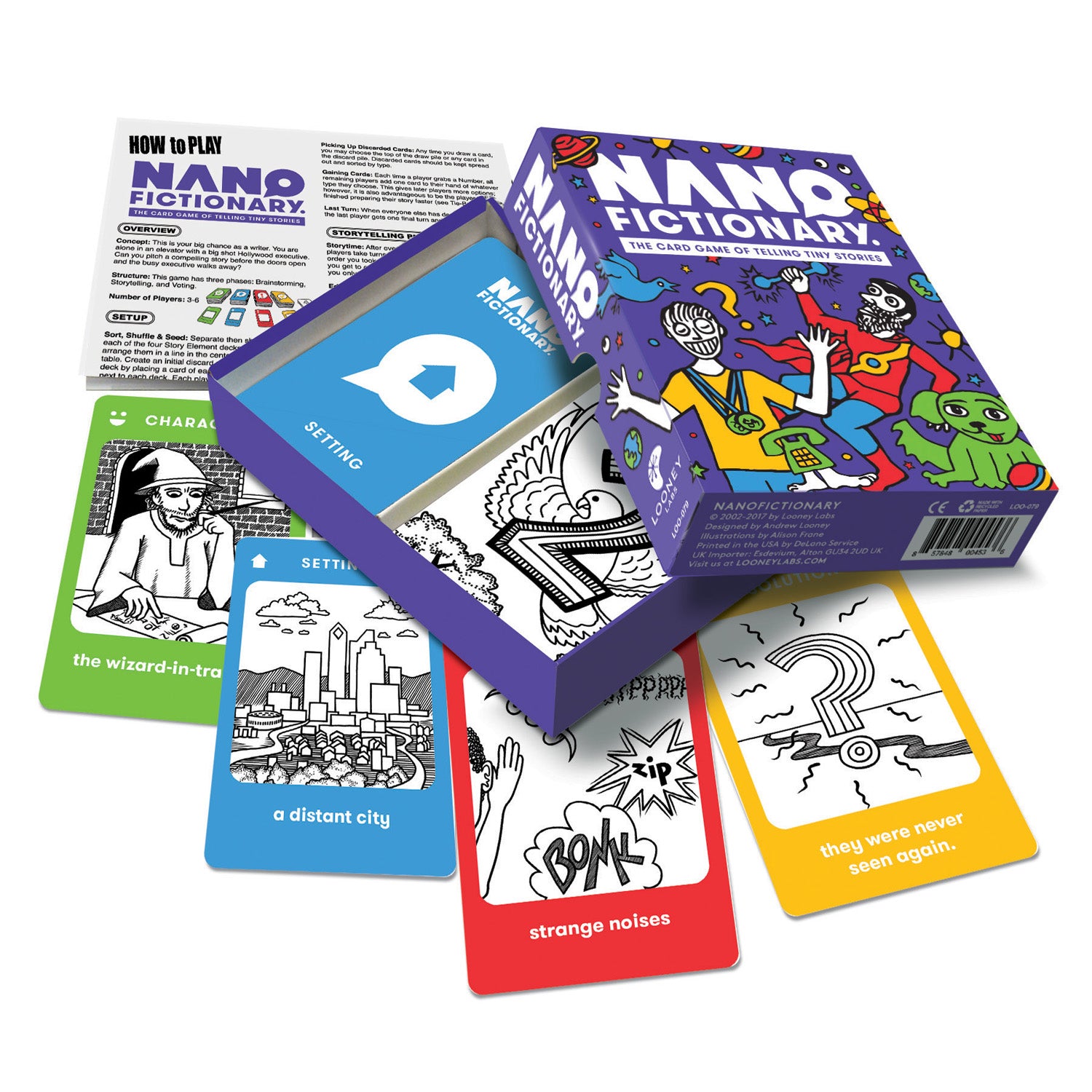 Looney Labs Nanofictionary Card Spark a Tale Card Game