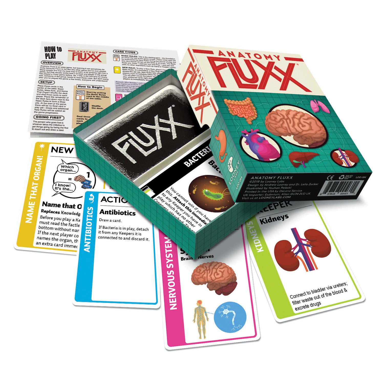 Looney Labs Anatomy Fluxx Educational Card Game