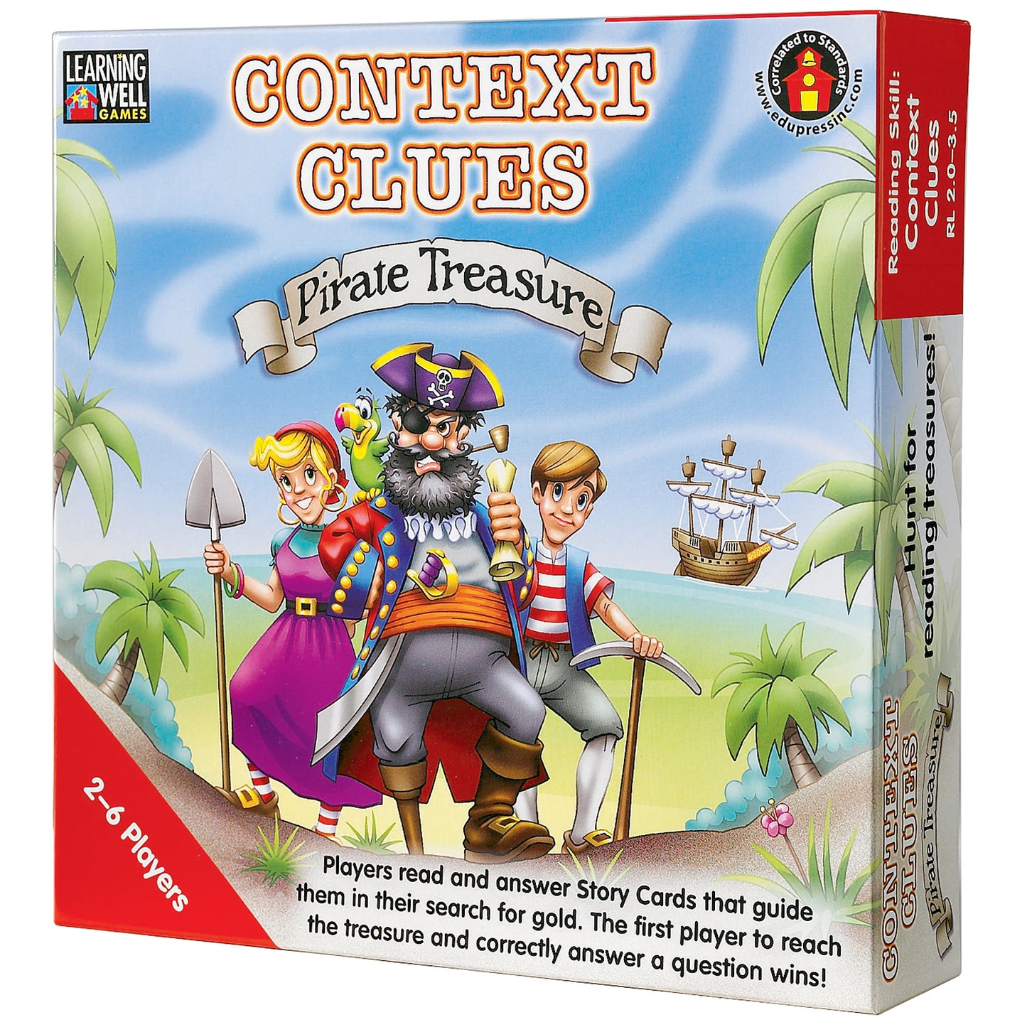 Learning Well Games Context Clues Pirate Treasure Game - Red Level 2.0-3.5