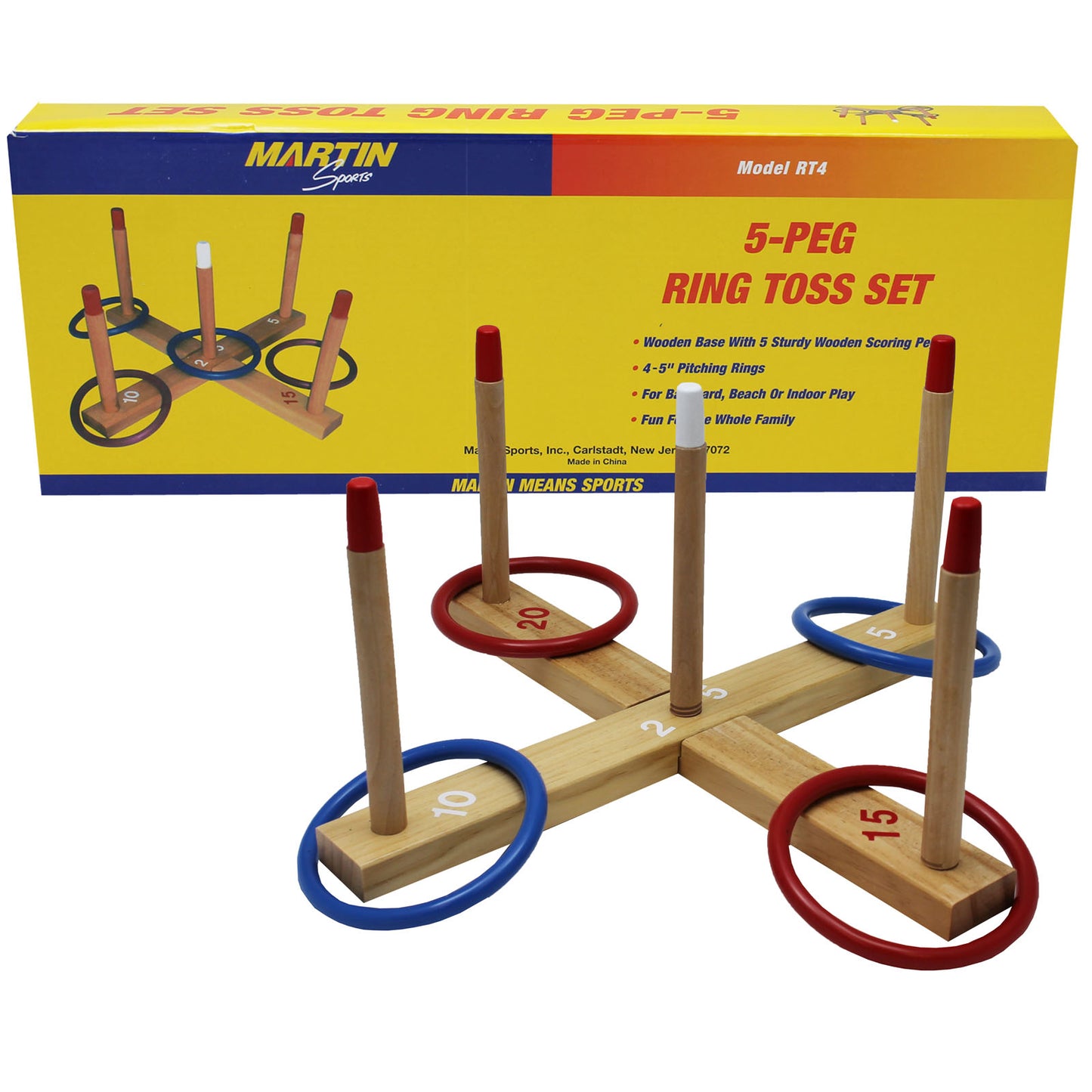 Martin Sports Deluxe Ring Toss Game Set for Outdoor Fun