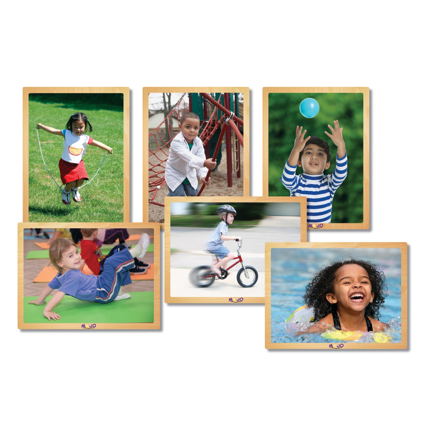 MOJO Kids in Motion 6-Pack Wooden Puzzles - Varied pc