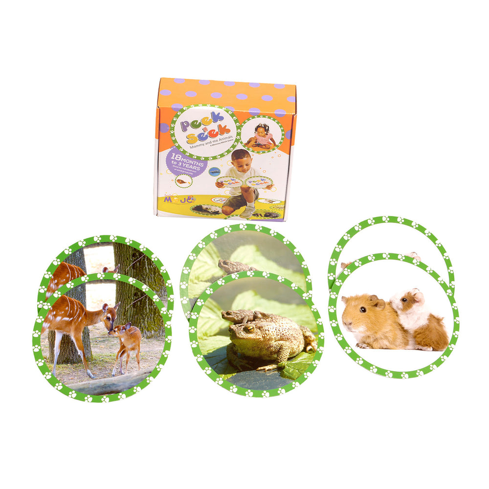 MOJO Seek and Peek Mommy and Me Animal Memory Match Game