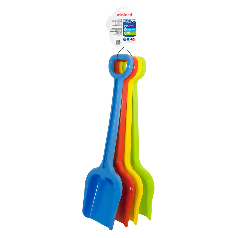 Miniland - Super Shovels 4-Pack - Color Burst Collection