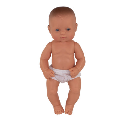 Miniland 12-5/8 inch Newborn Doll with Soft Vinyl Body