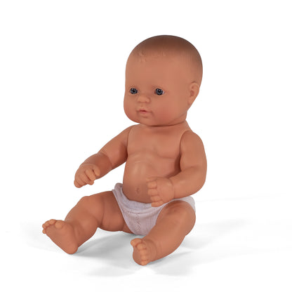 Miniland Newborn Doll with Soft Faux Hair - 12-5/8 inch