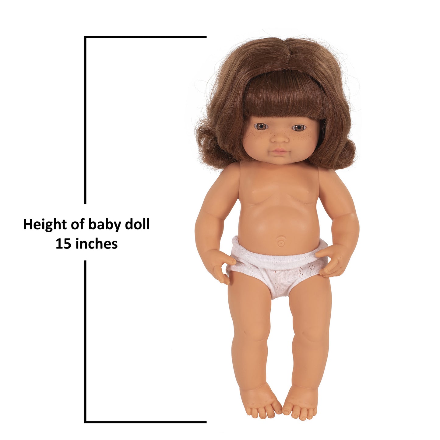 Miniland 15 inch Baby Doll with Red Hair