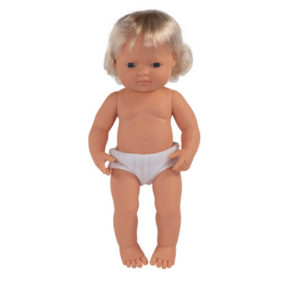 Miniland 15 inch Baby Doll - Blonde Hair, Blue Eyes