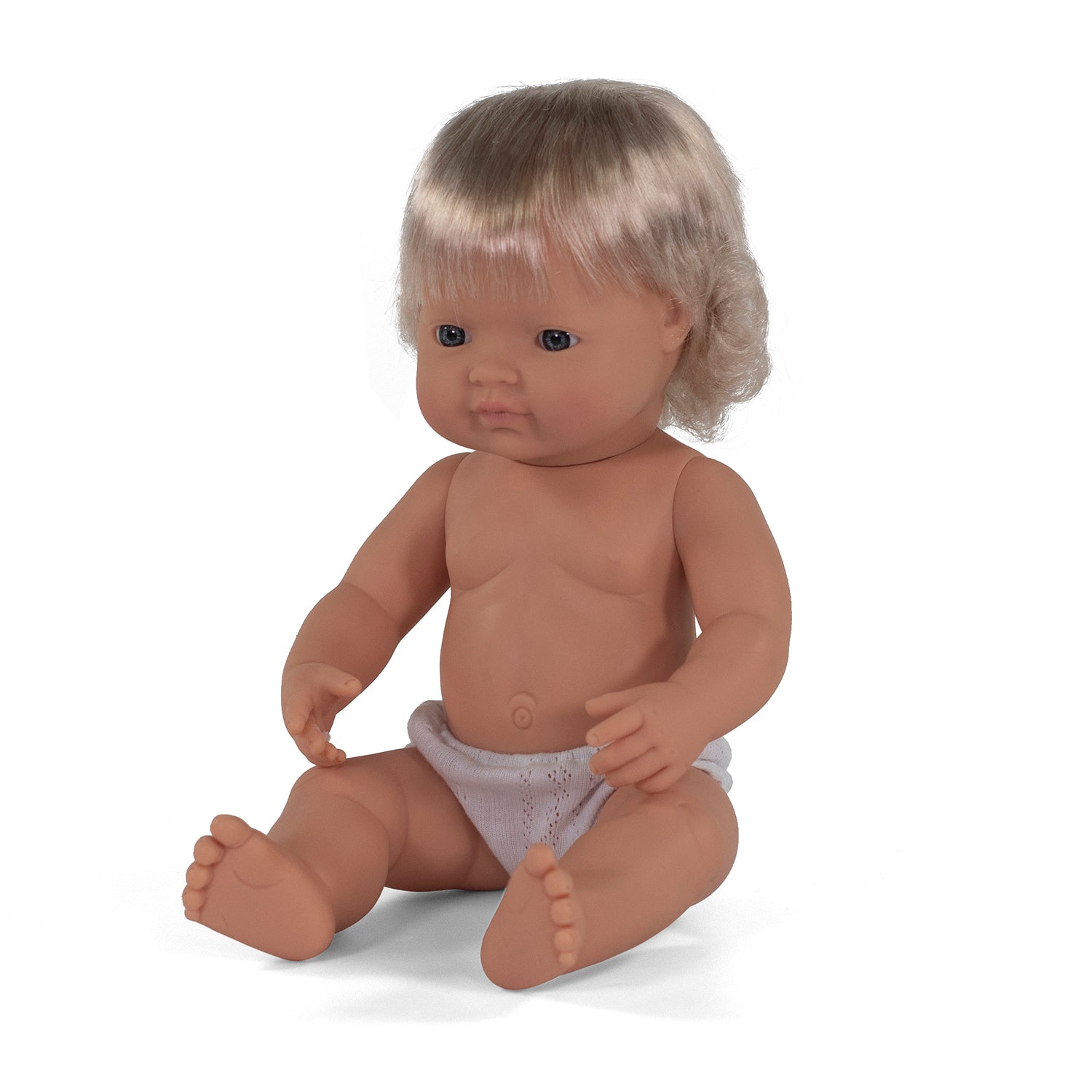 Miniland 15 inch Baby Doll - Blonde Hair, Blue Eyes