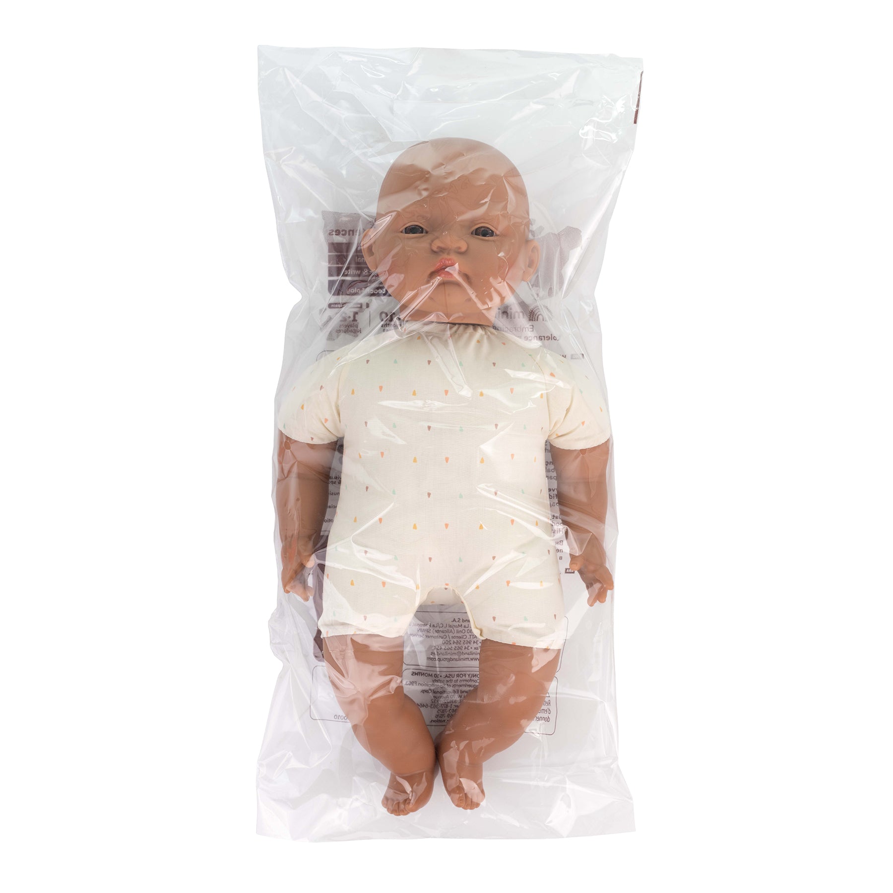 Miniland Soft Body 16-Inch Doll - Machine-Washable Onesie