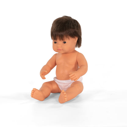 Miniland 15 inch Baby Doll - Brunette Hair