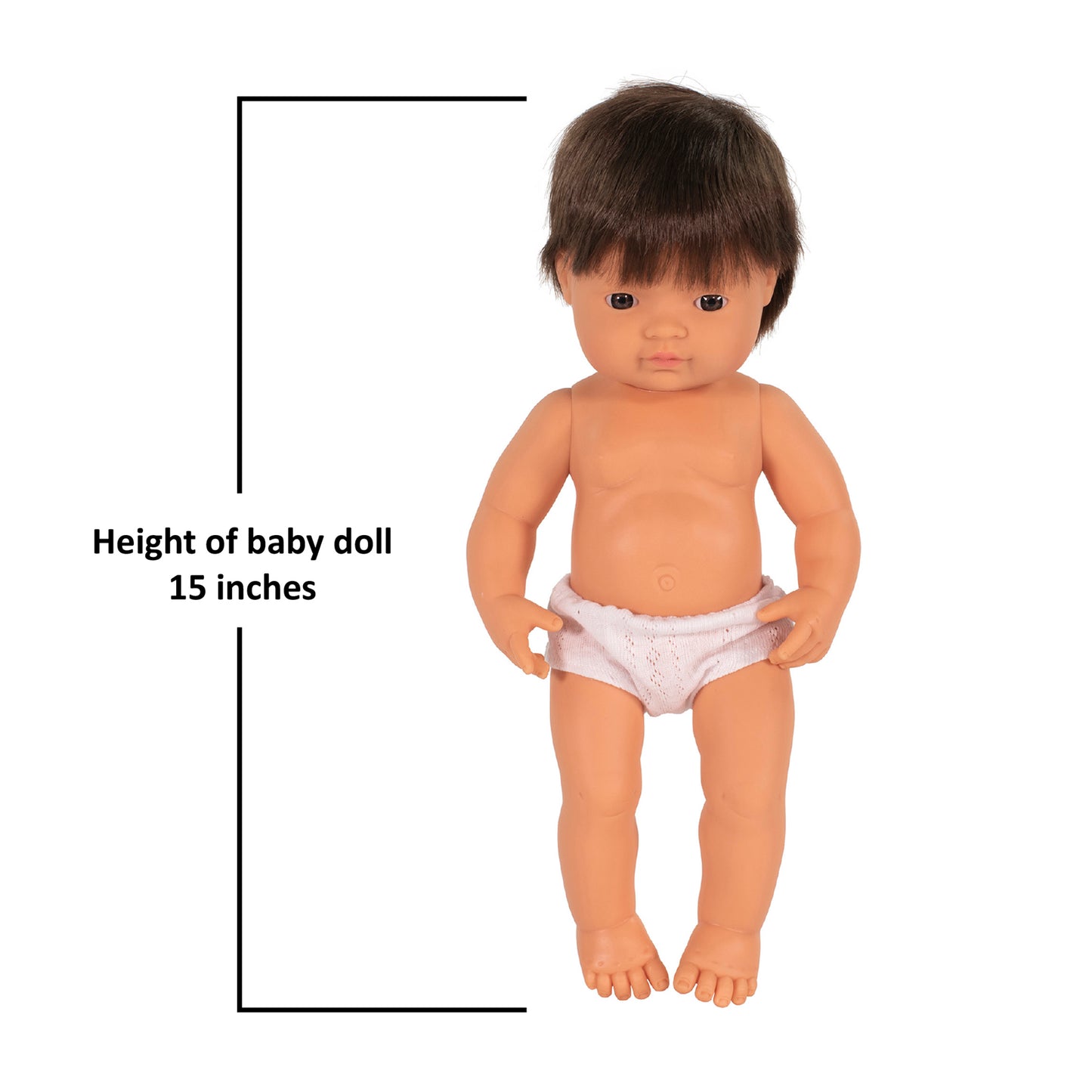 Miniland 15 inch Baby Doll - Brunette Hair