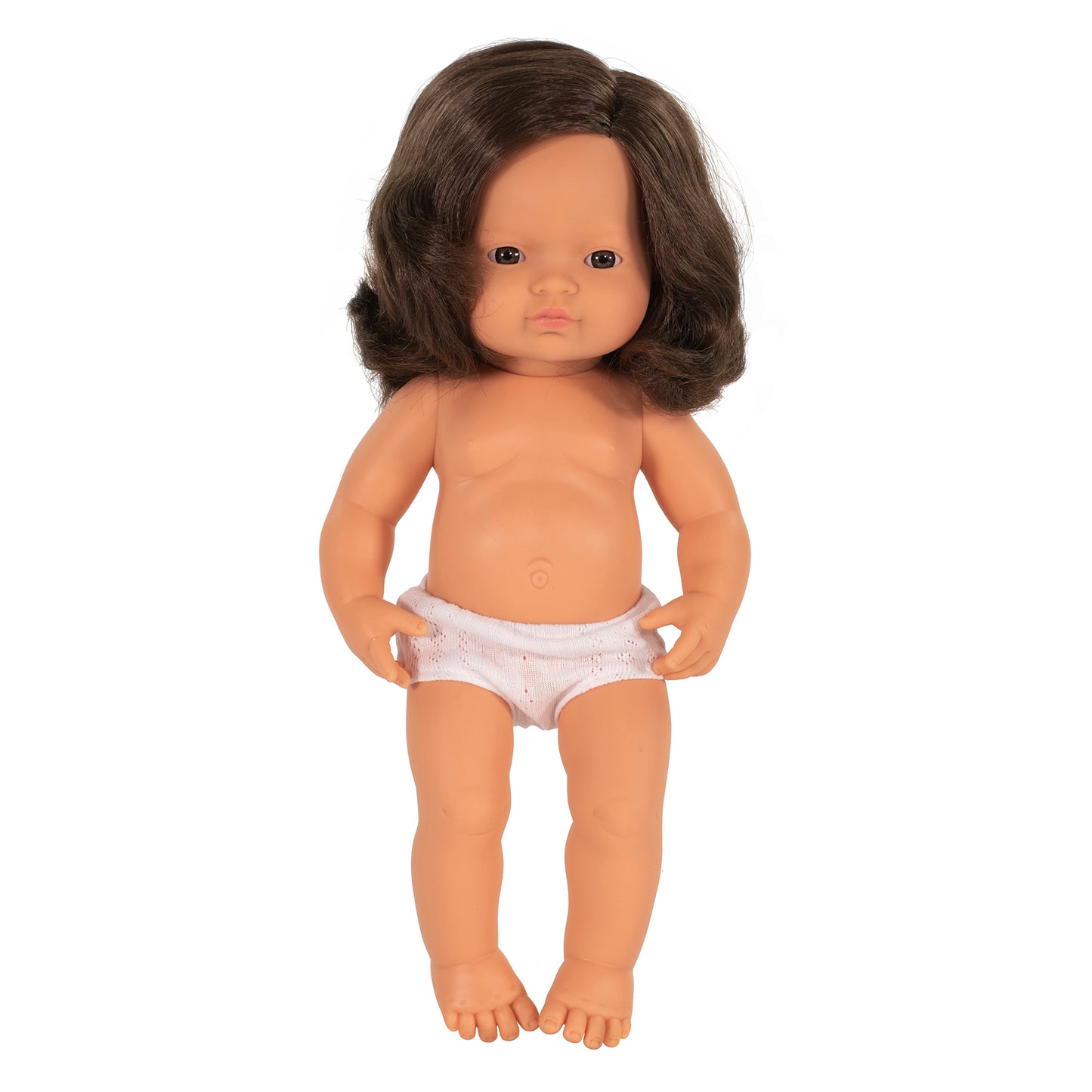 Miniland 15-inch Playmate Doll - Brunette in Underwear