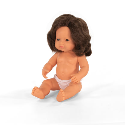 Miniland 15-inch Playmate Doll - Brunette in Underwear