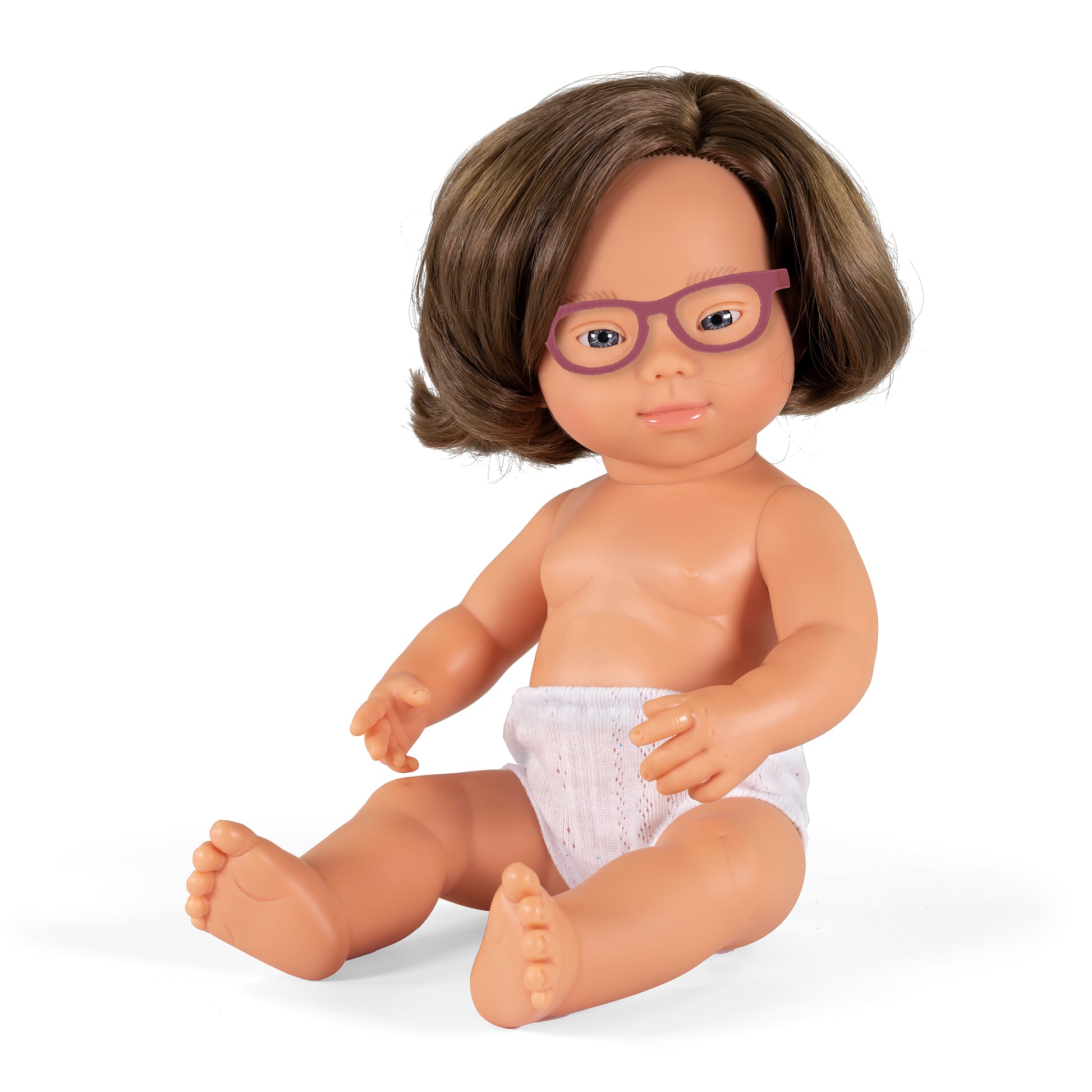 Miniland 15 inch Doll with Glasses - Inclusive Playmate