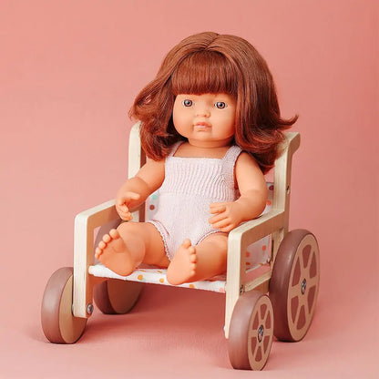 Miniland Eco-Friendly Wooden Wheelchair Doll Accessory