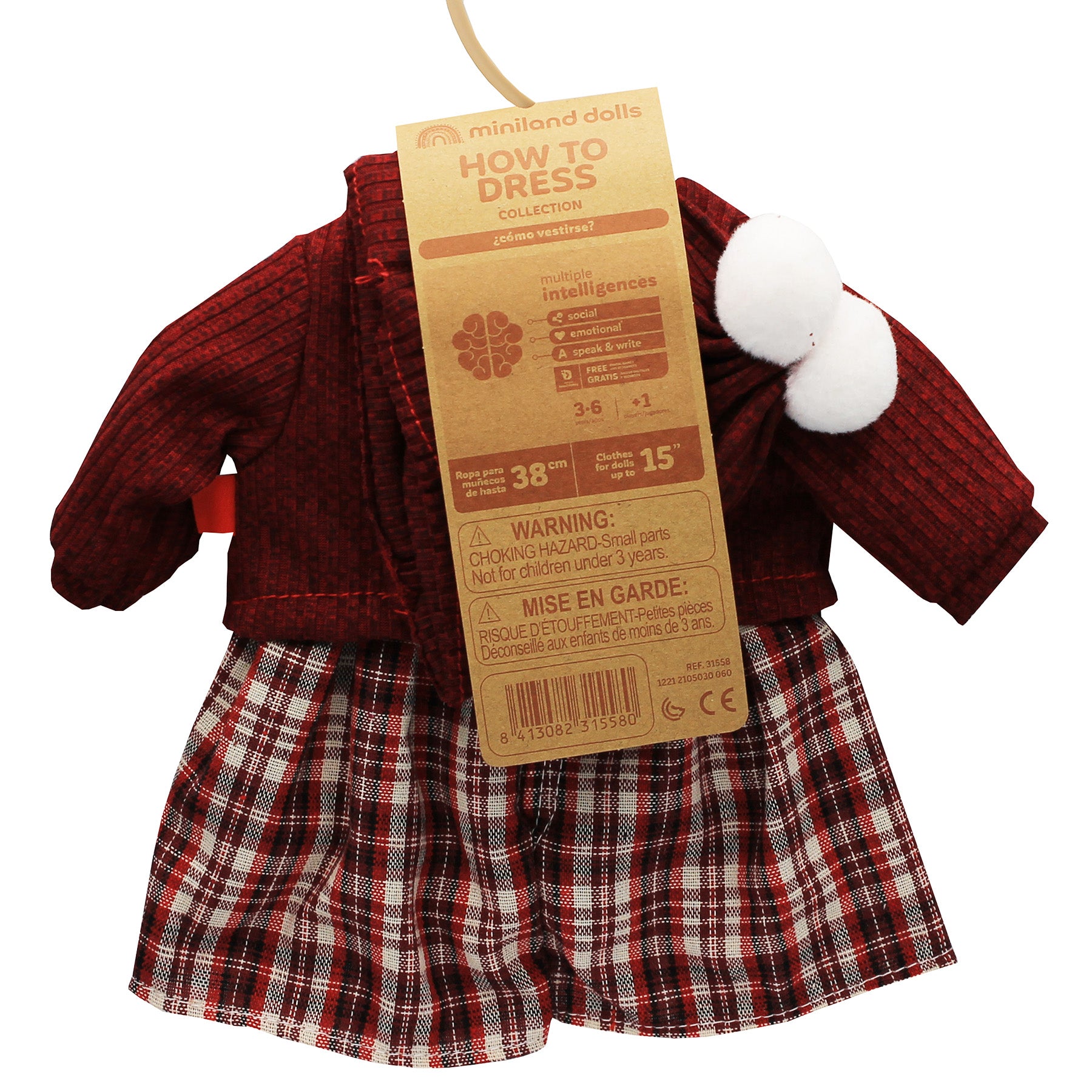 Miniland Cold Weather Doll Outfit Set for 15" Dolls