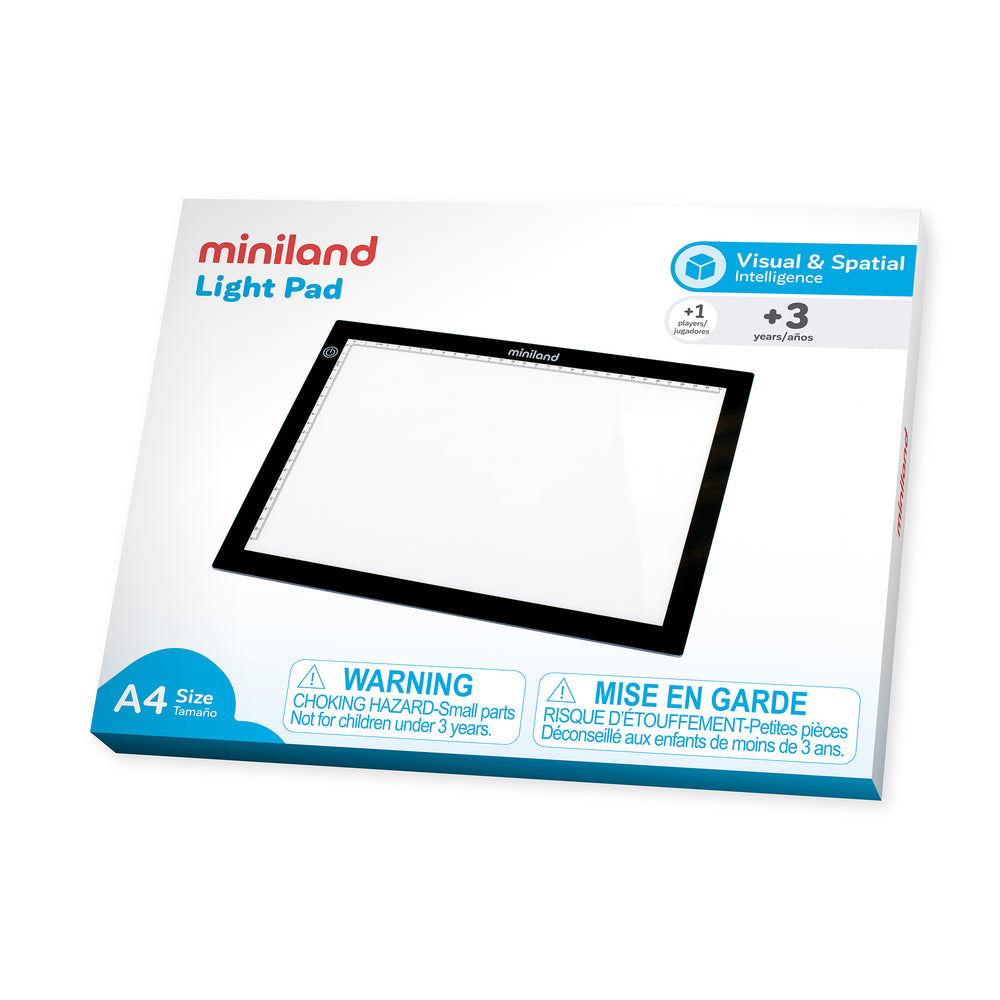 Miniland Portable Light Pad 15'' - A4 Size Luminous Fun!