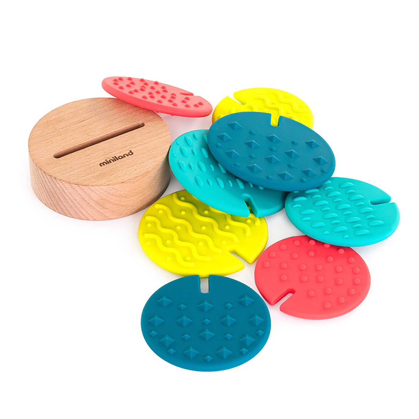 Miniland Feel to Learn Sensory Cactus – Multi-Texture Silicone Teether and Stacking Toy