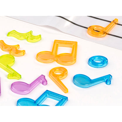 Miniland Translucent Musical Counters - Vibrant Note-Shaped Pieces for Early Learning