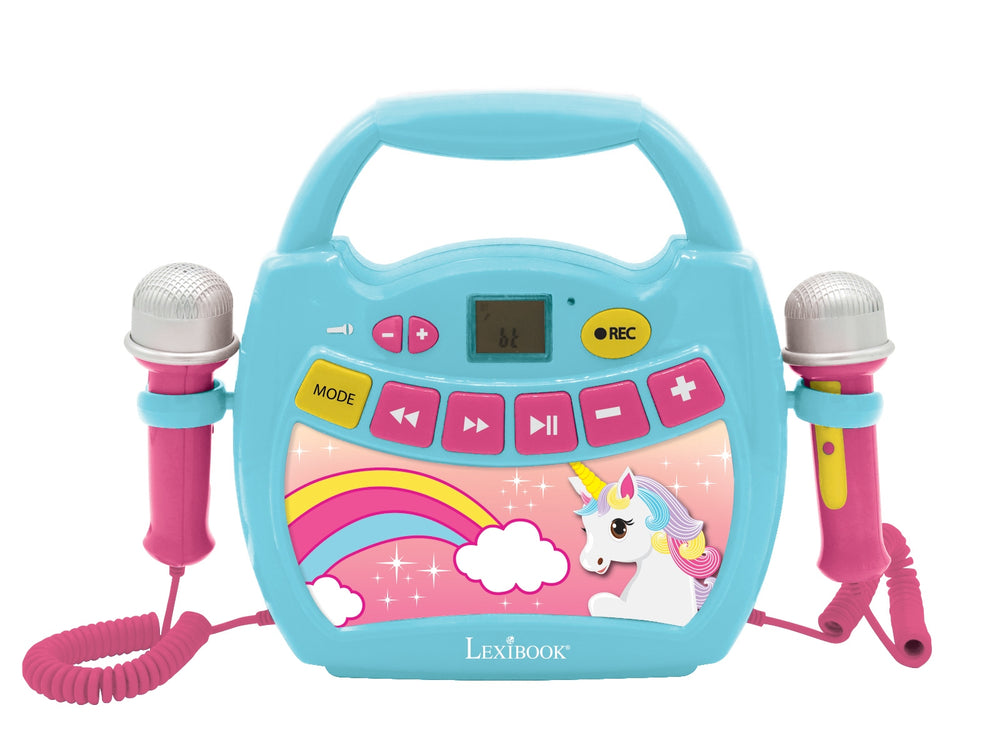 Lexibook Unicorn Themed Portable Digital Music Player with Dual Microphones
