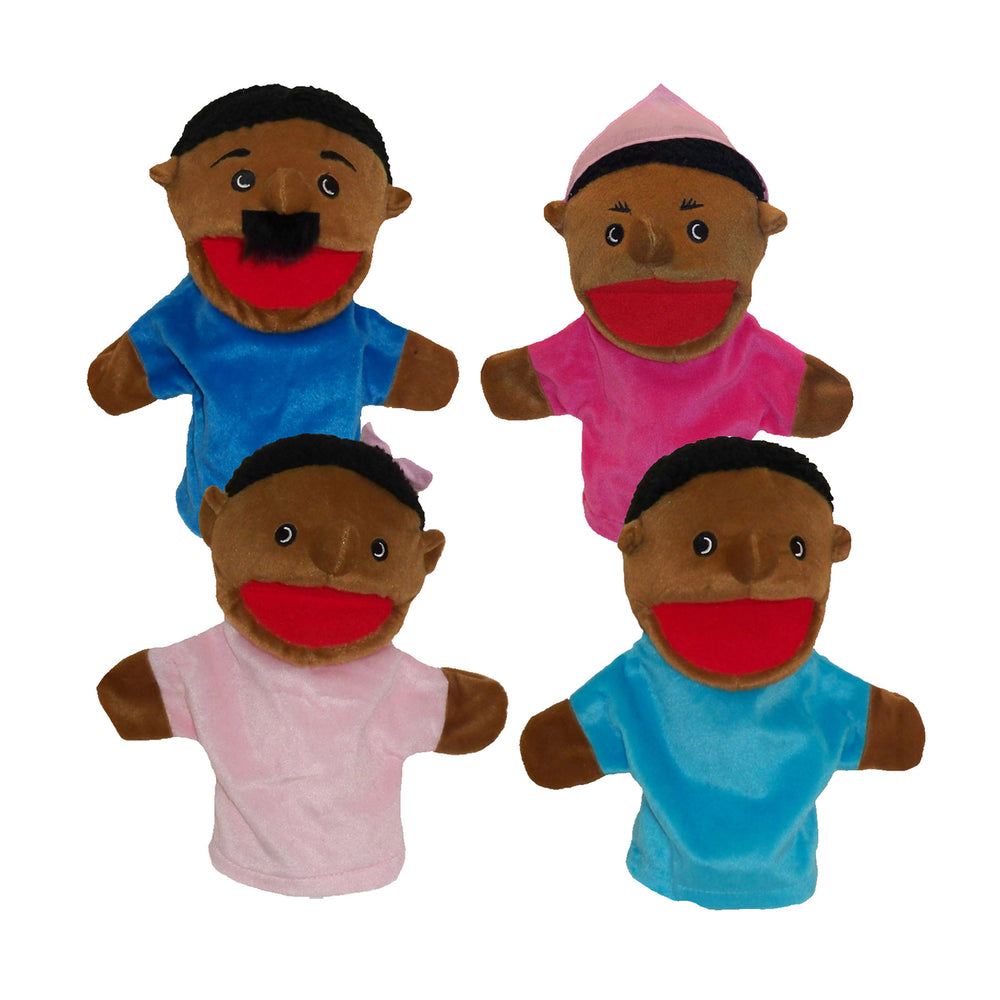 Get Ready Kids African American Family Puppet Set, 4 Pieces