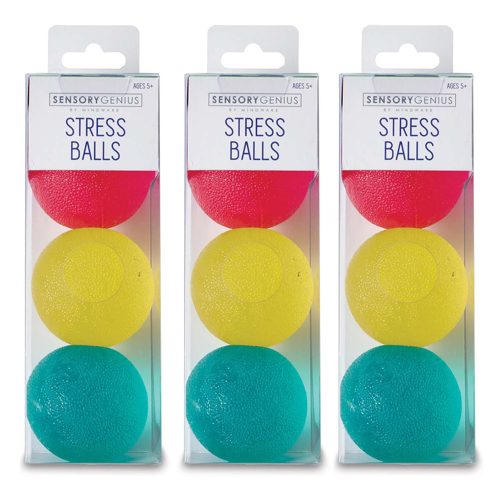 Sensory Genius Colorful Stress Relief Balls - 9 Pack