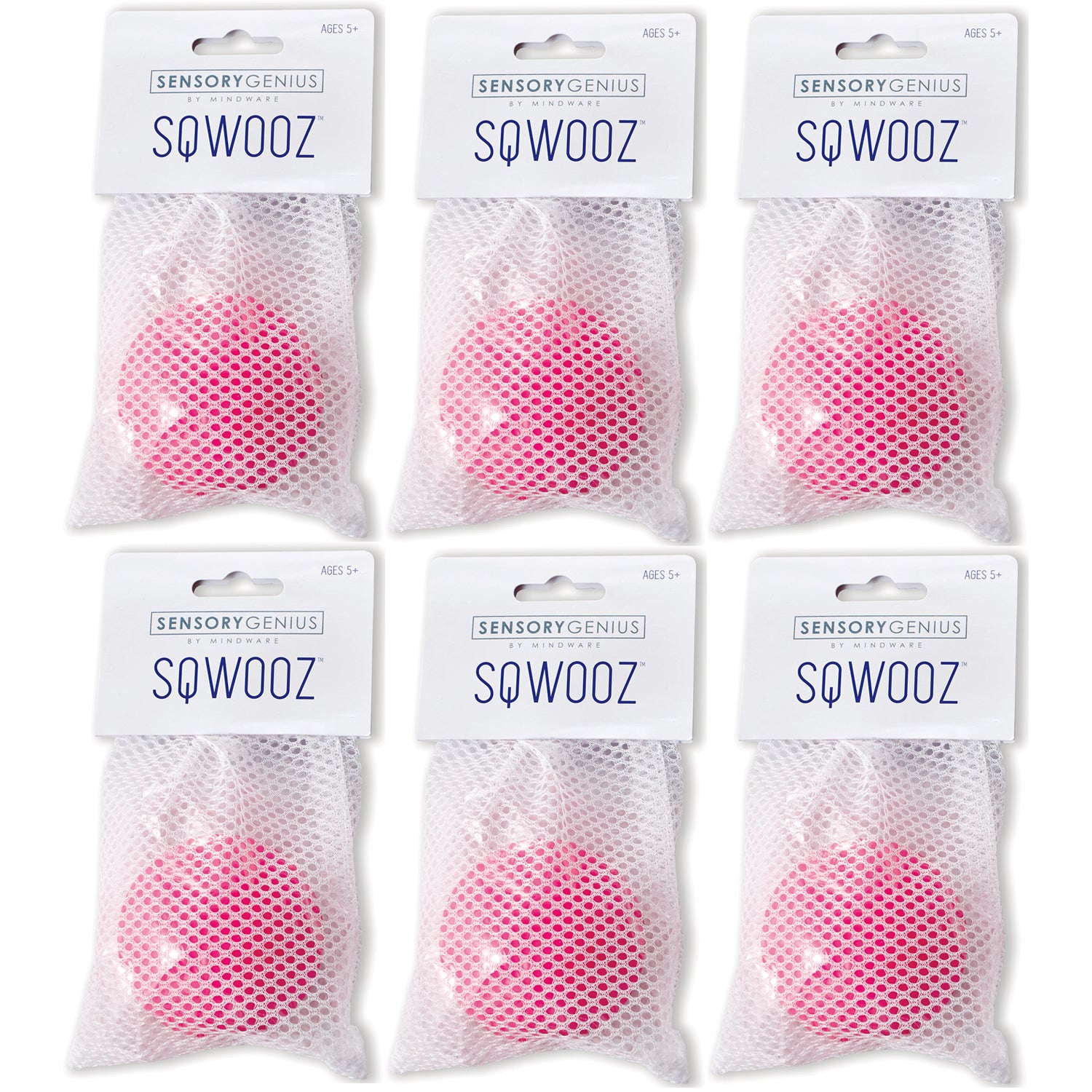 Sensory Genius Sqwooz Stress Ball Extravaganza, Pack of 6