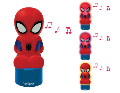 Marvel Spider-Man LED Nightlight and Speaker - Red and Blue