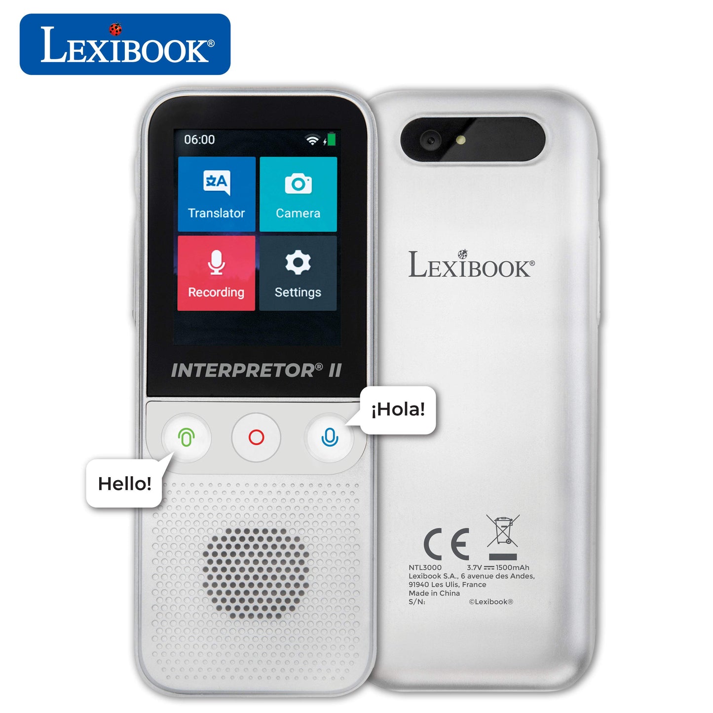 Lexibook Interpretor Translator with Camera - Multilingual Portable Device