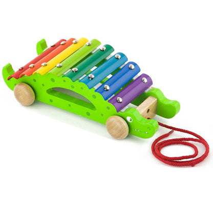 The Original Toy Company Crocodile Pull-Along Xylophone for Toddlers