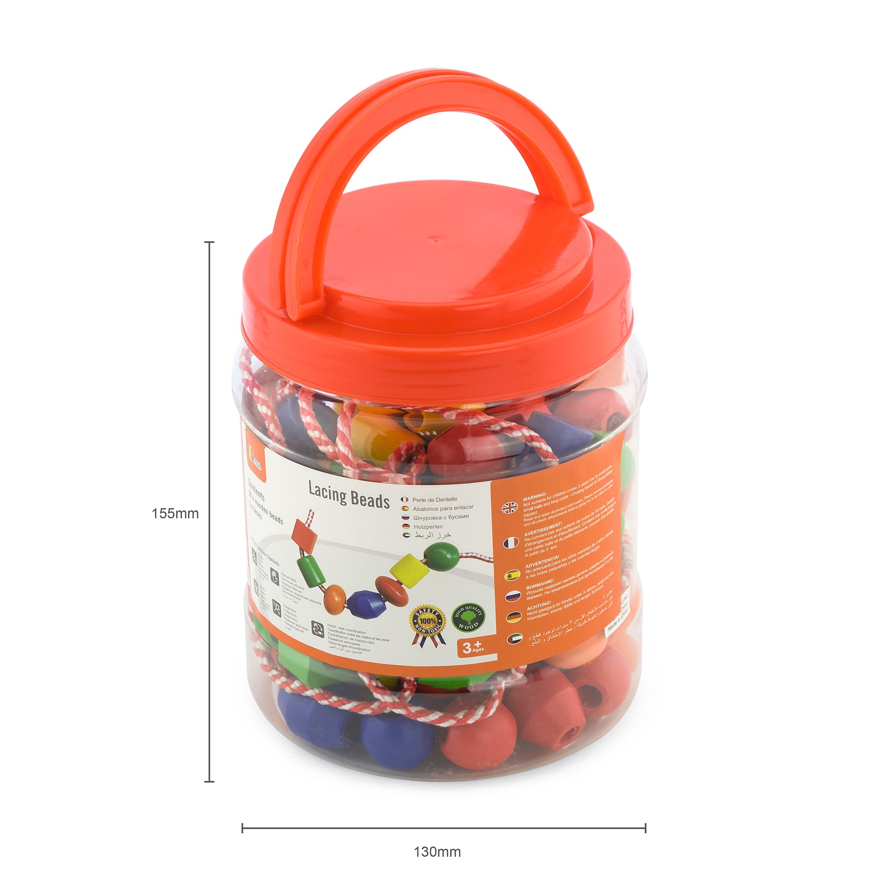 The Original Toy Company Lacing Beads - Colorful Creative Play Set