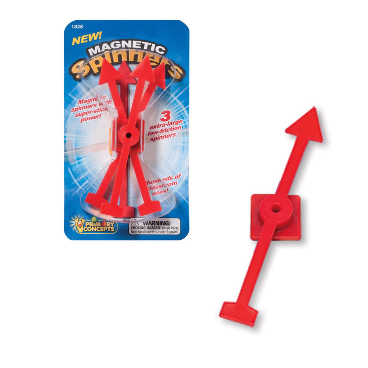 Primary Concepts Magnetic Spinners - Red - 3 Sets of 3