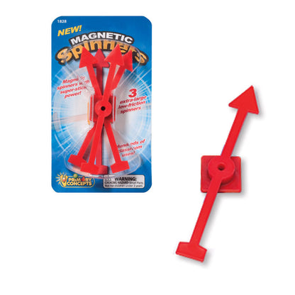 Primary Concepts Magnetic Spinners - Red - 3 Sets of 3