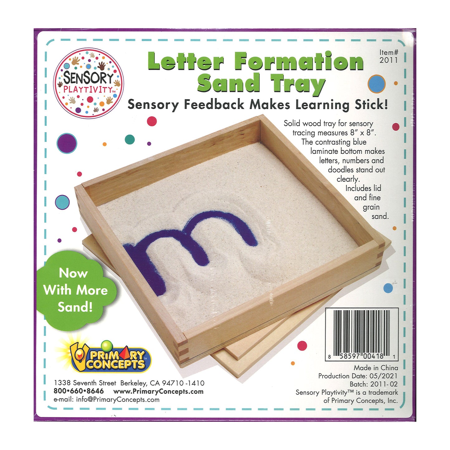 Primary Concepts Letter Formation Sand Tray - Educational Toy - Blue