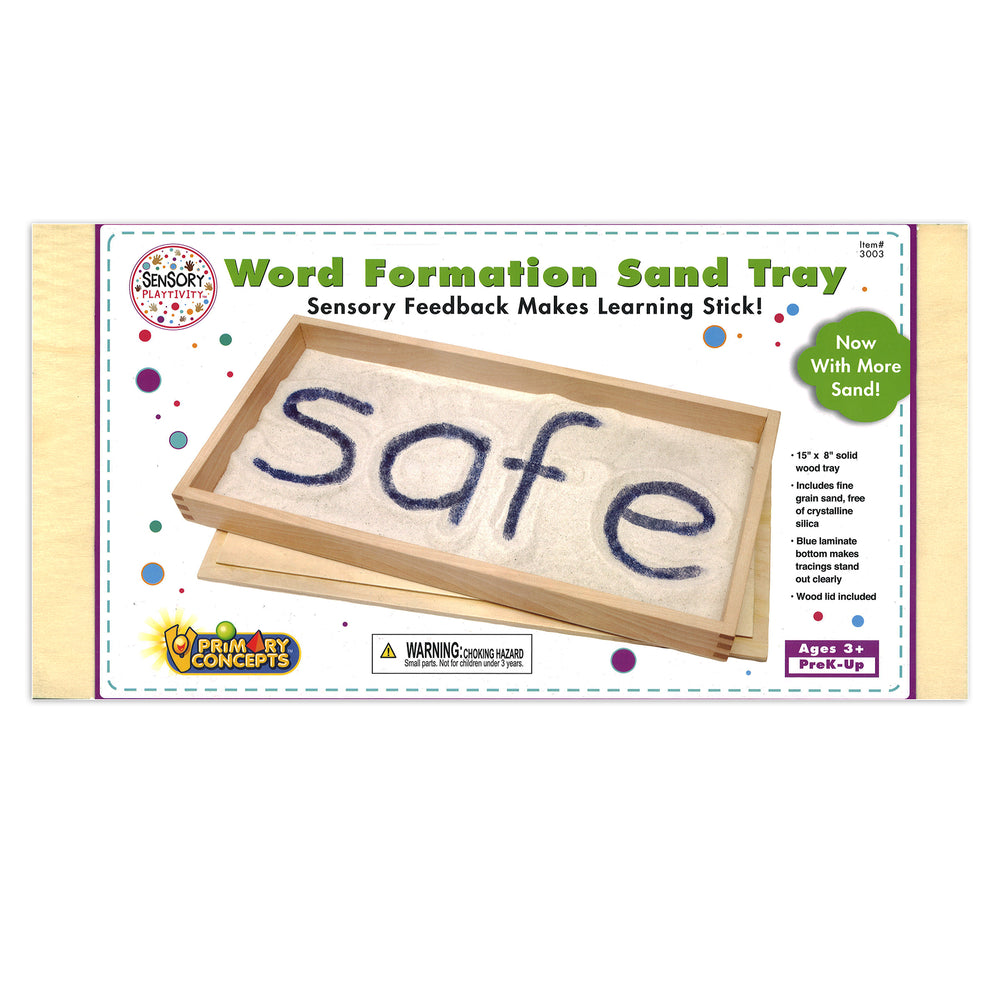 Primary Concepts Word Formation Sand Tray - Sensory Learning Tool - 15" x 8"