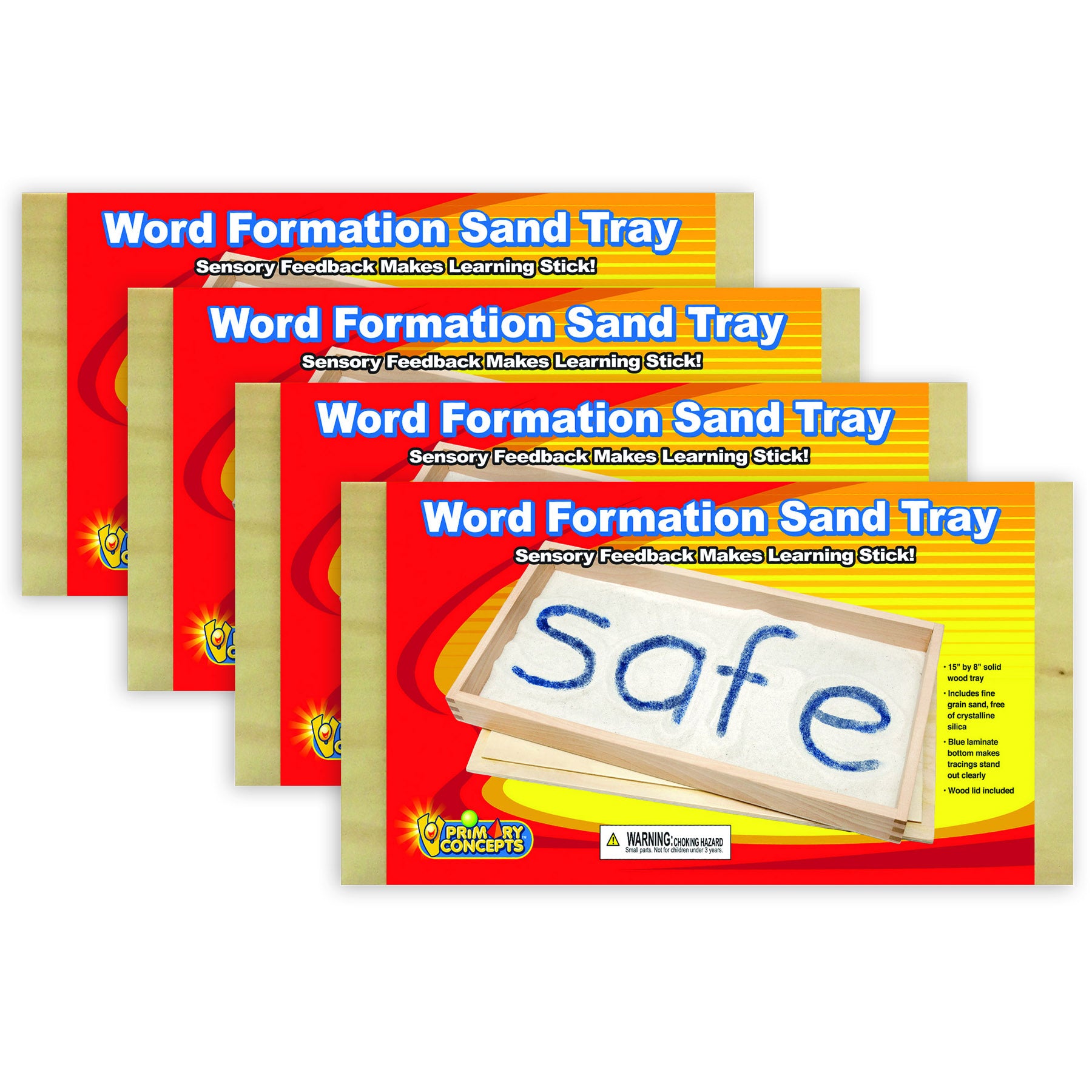 Primary Concepts Word Formation Sand Tray Set - Blue - 15"W x 8"L - Pack of 4