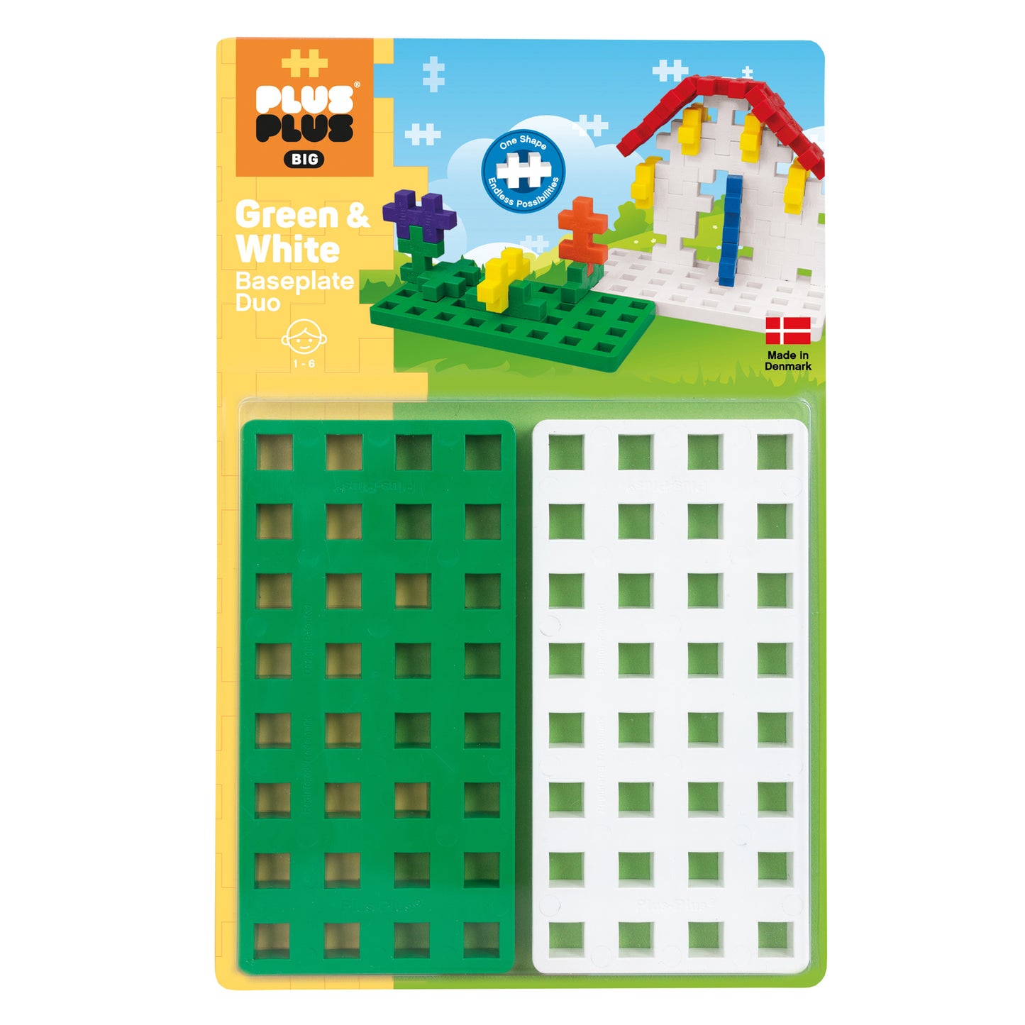 Plus-Plus BIG Baseplate Duo, Creative Building Set - 2-Pack