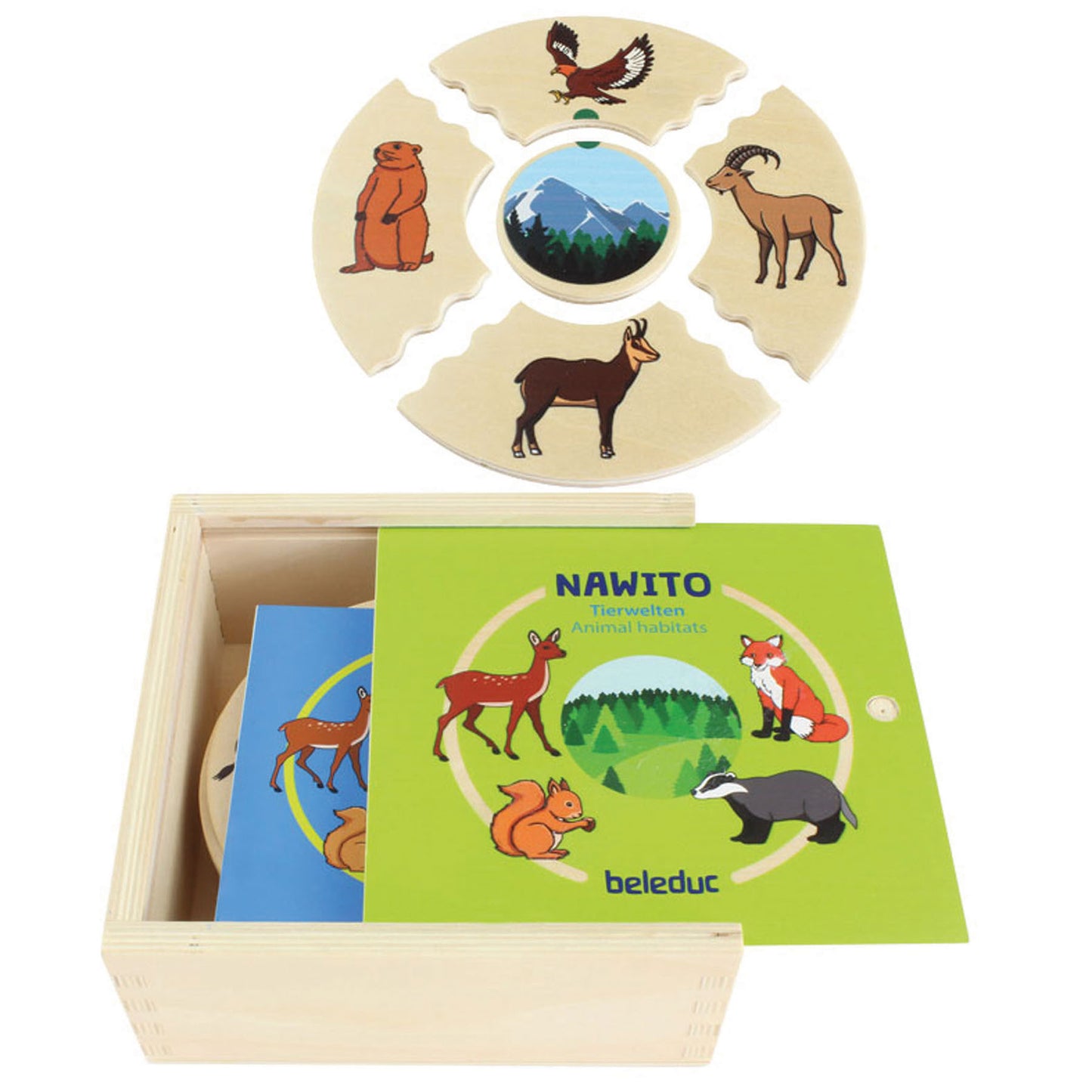 Beleduc Nawito Animal Habitats Educational Puzzle Set