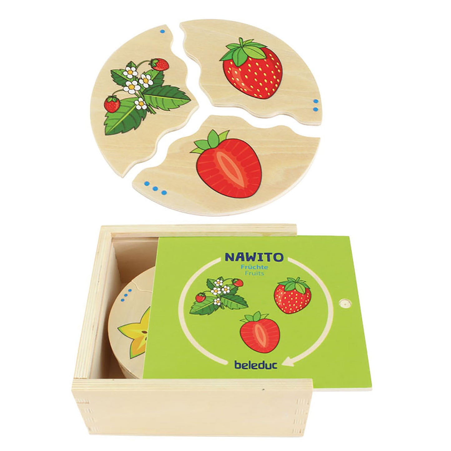 Beleduc Nawito 30-Piece Fruits Development Wooden Puzzle