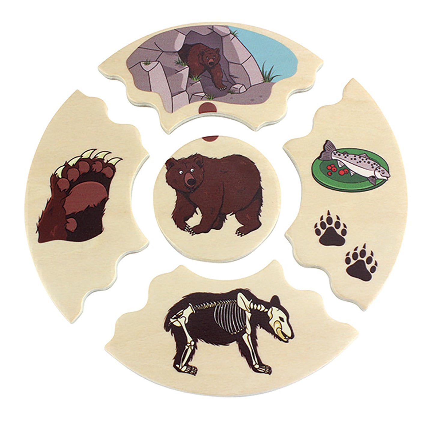 Beleduc Nawito Animal Kingdom Exploration Wooden Puzzle - 45 pc