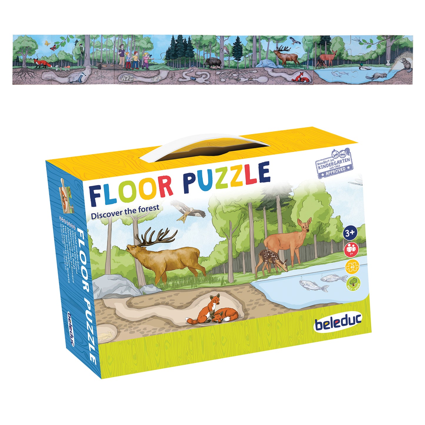 Beleduc Enchanted Forest 40pc Floor Puzzle - Discover the Forest