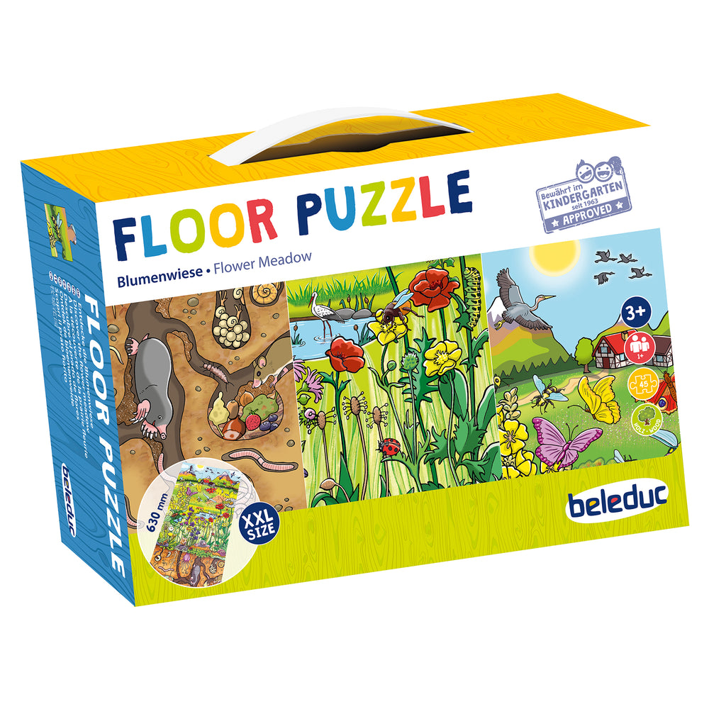 Beleduc Flower Meadow 45-Piece Wooden Floor Puzzle