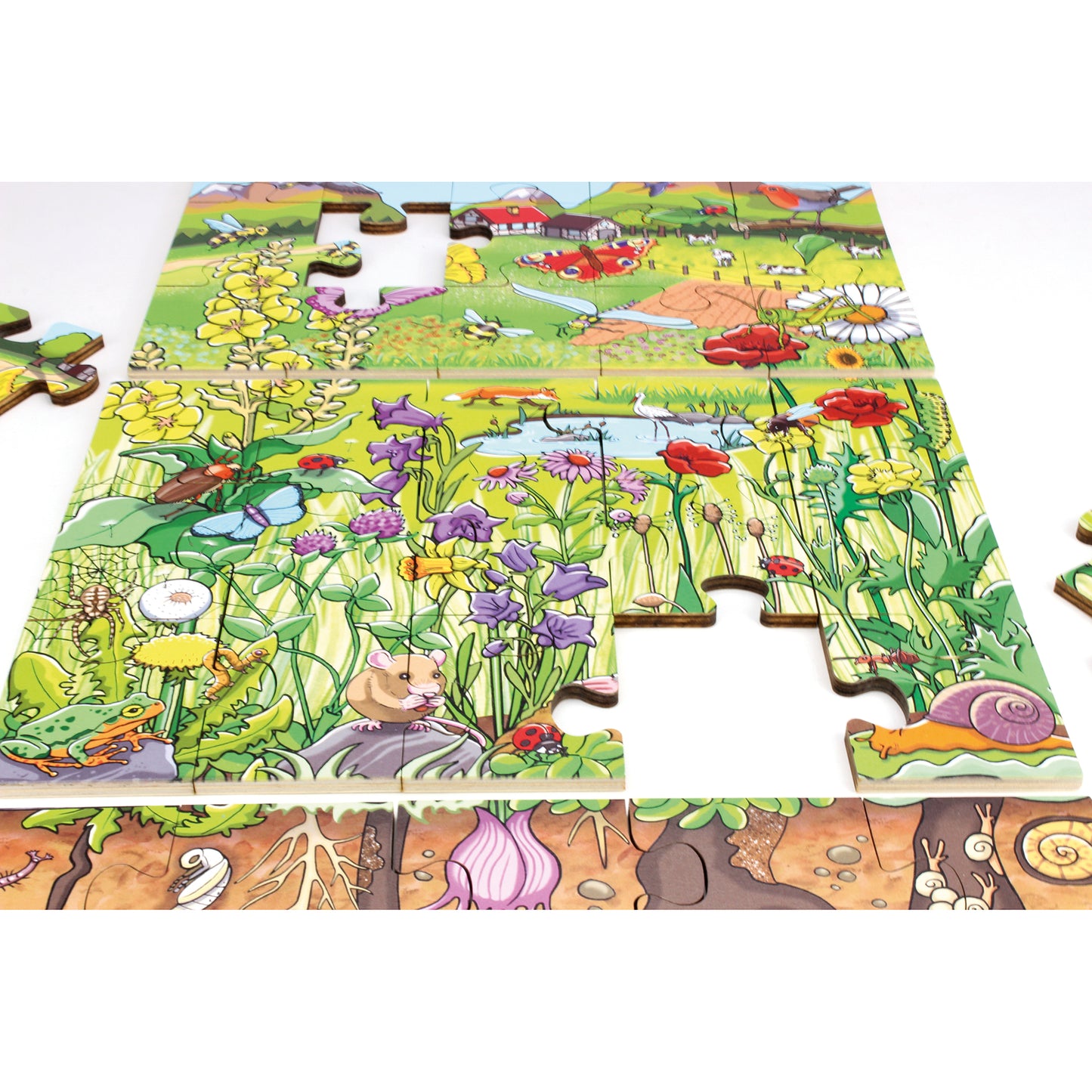 Beleduc Flower Meadow 45-Piece Wooden Floor Puzzle