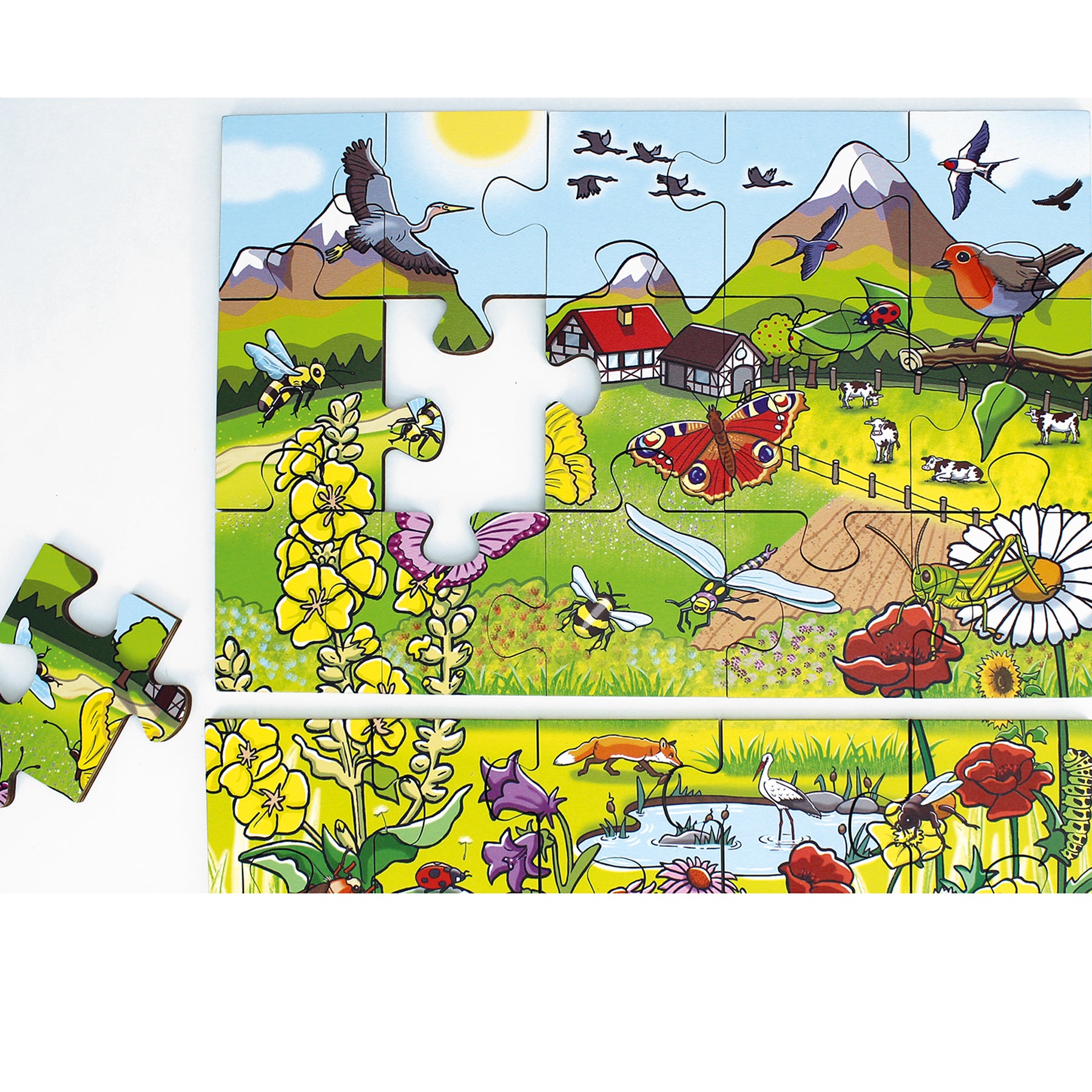 Beleduc Flower Meadow 45-Piece Wooden Floor Puzzle