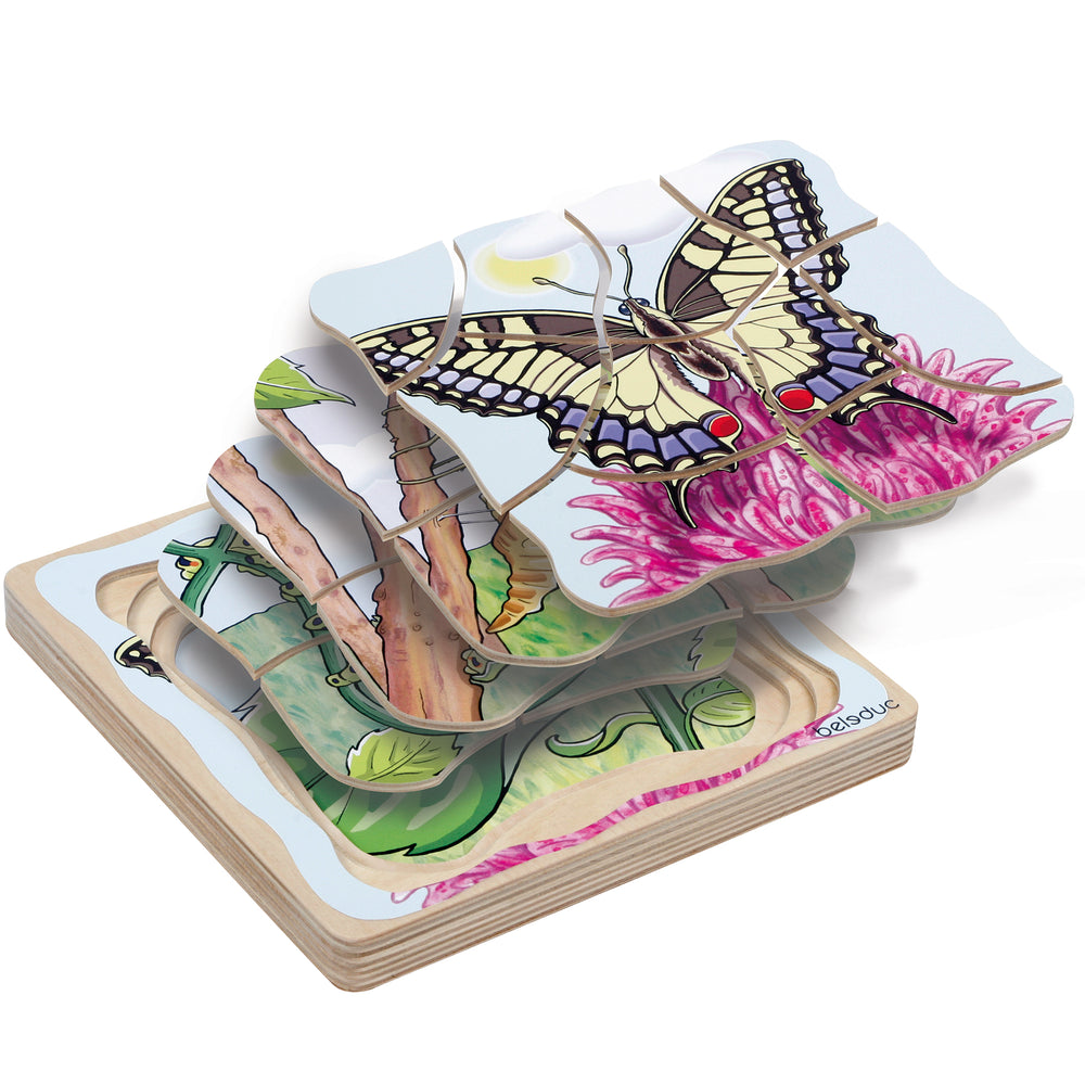 Beleduc Layer Puzzle - Transformative Butterfly Lifecycle