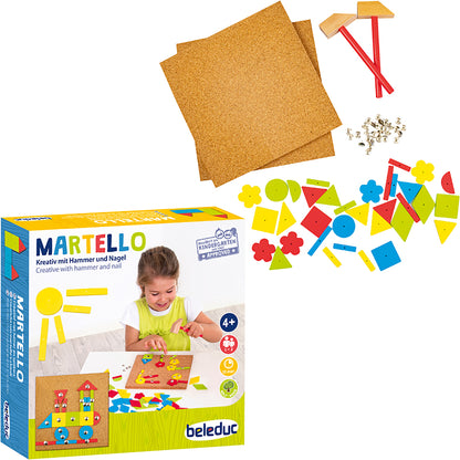 Beleduc Martello Game - Creative Cork Board Hammer & Nails Kit