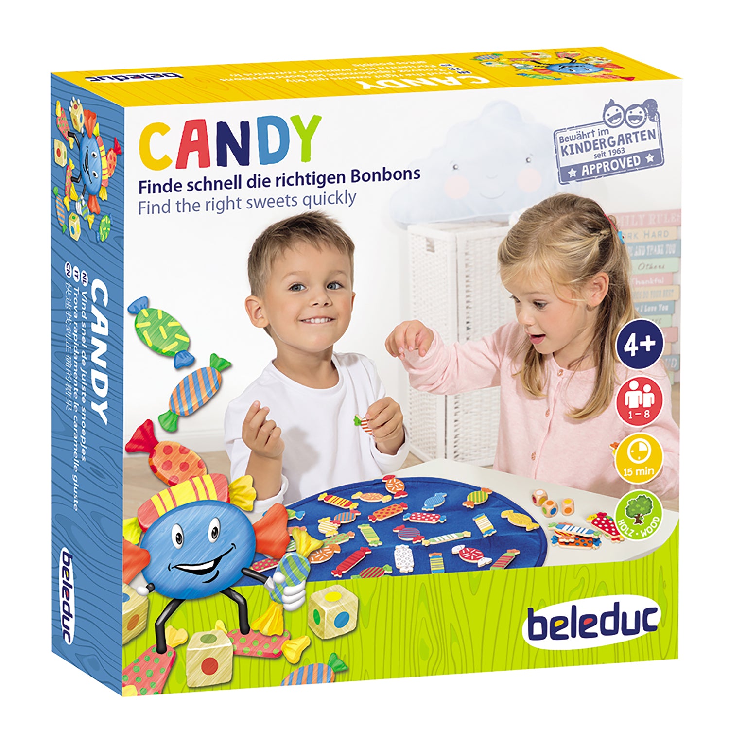 Beleduc Candy Game Colorful Wooden Memory Challenge