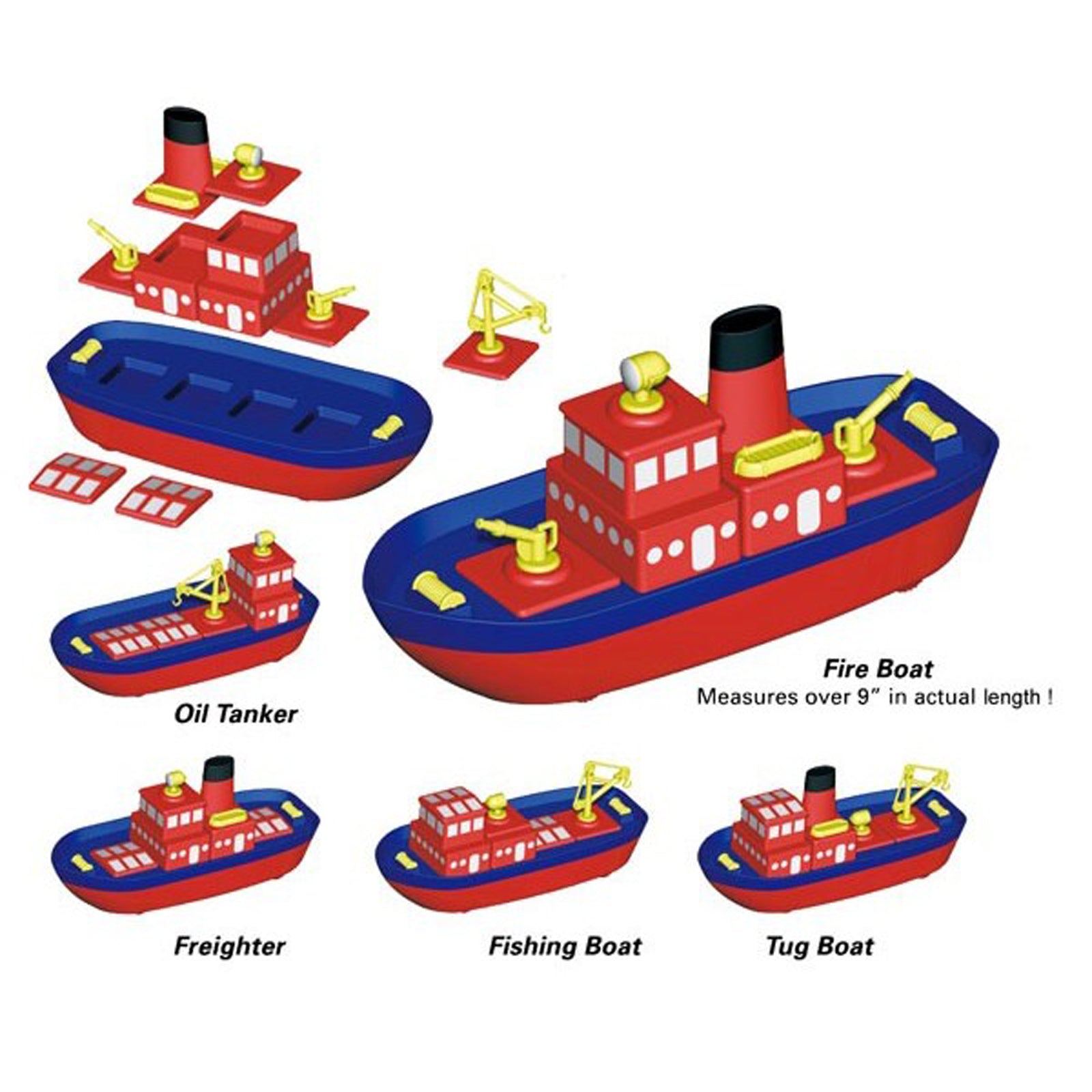 Popular Playthings Build-a-Boat 10-Piece Interactive Play Set