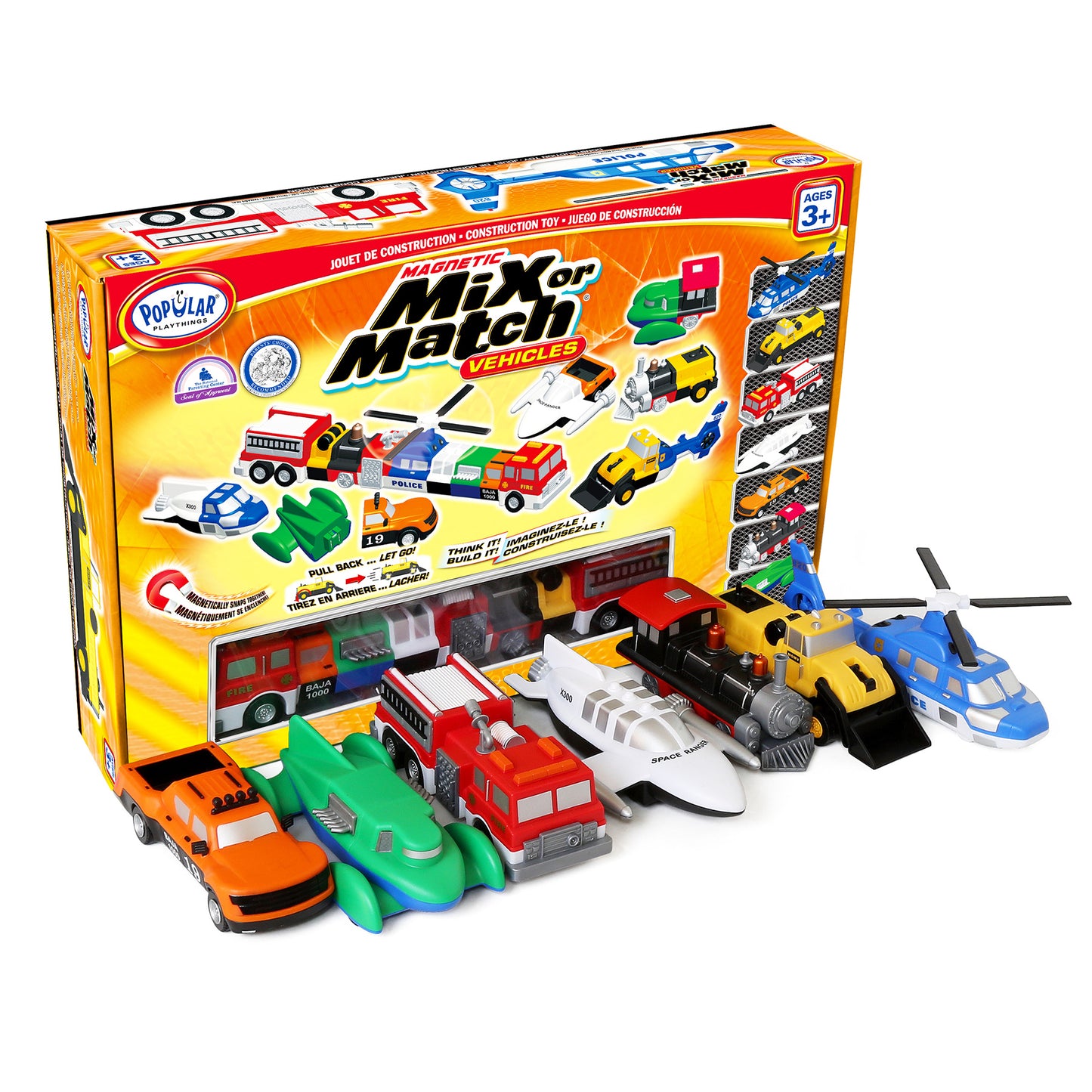 Popular Playthings Magnetic Mix or Match Vehicles Deluxe 2