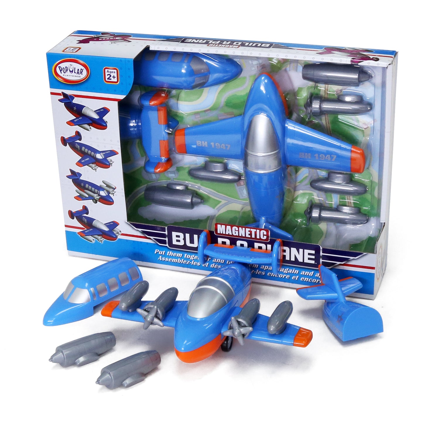 Popular Playthings Magnetic Build-a-Truck™ Plane - 12-Piece Playset